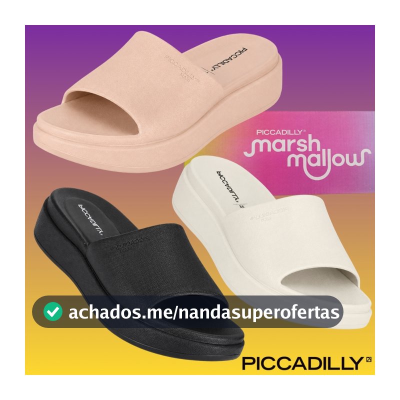 Chinelo Piccadilly Nuvem Marshmallow Slide Macio Original