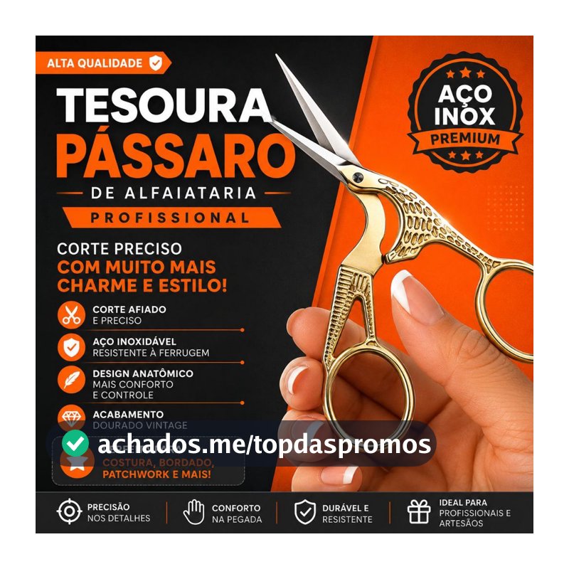 Tesoura com Formato de Pássaro - Aço Inox de Alta Qualidade - NYBC