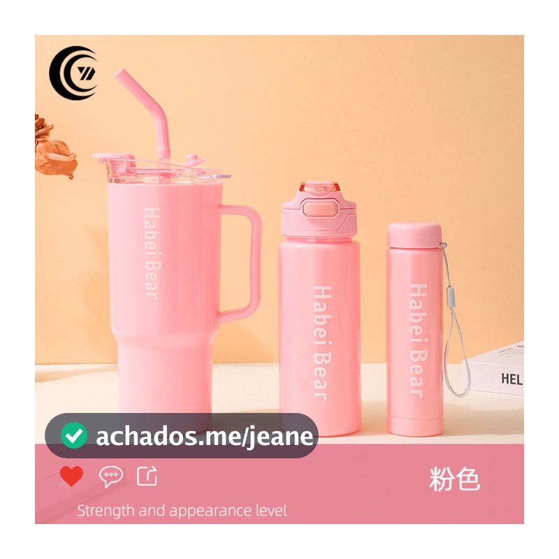 Kit 3 Garrafas Squeeze Motivacionais Garrafa Água Academia Com 1.2L e 800ml e 300ml