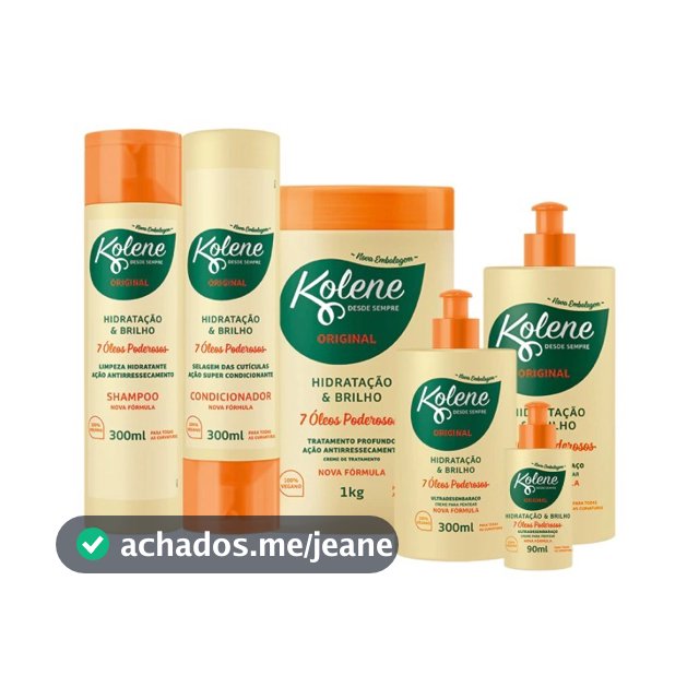 Kit Kolene Original – Super Combo Hidratação e Brilho