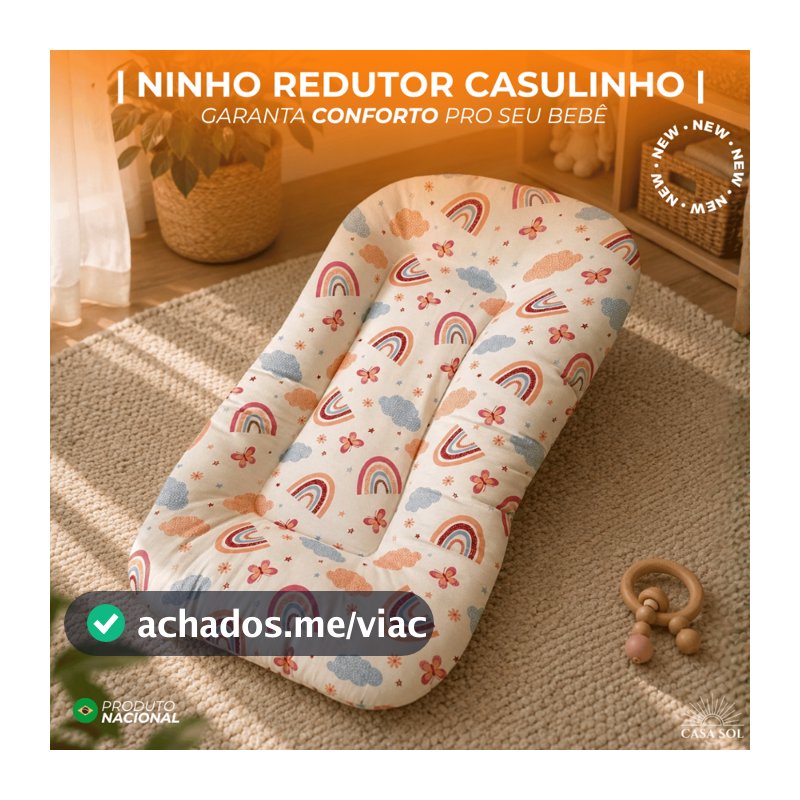 NINHO CASULINHO ALGODÃO EXTRA MACIO RECÉM NASCIDO BEBE ERGONOMICO ESTAMPADO