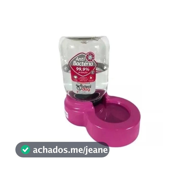 Bebedouro Automático Rosa 3l Antibactéria Para Cães Ca-02r