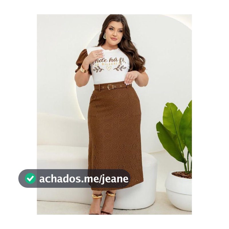 conjunto feminino evangélico saia de lese forrada e blusa com estampa mensagem bíblica, fazemos estampa com tema P ao G5