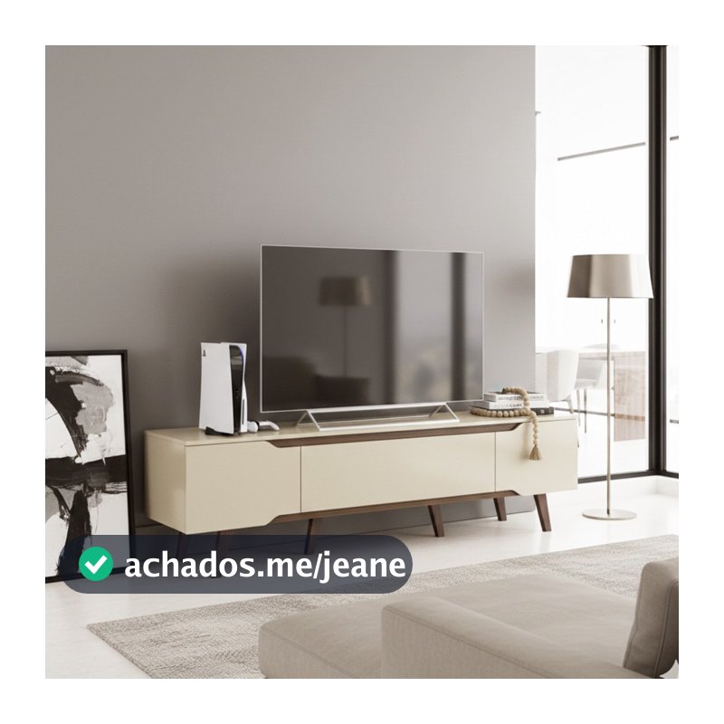 Rack Retrô Shop 1,80m – para TV 65", Moderno, Aconchegante e de Alta Qualidade