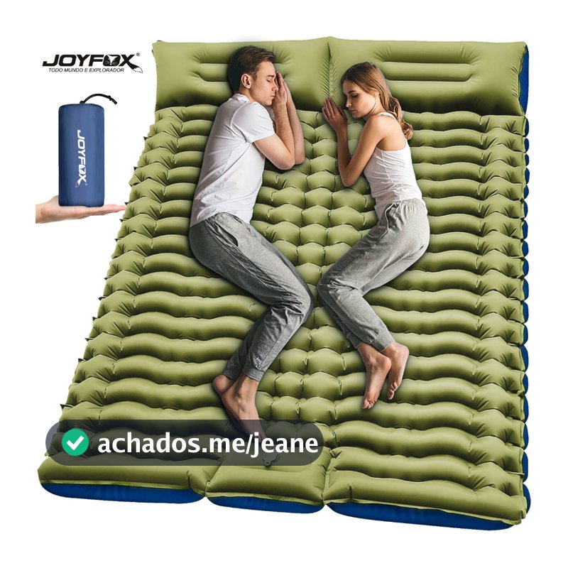 Colchão Inflável 203x136x10cm Automático De Casal Sleeping Pad Ar Externo Portátil De Acampamento