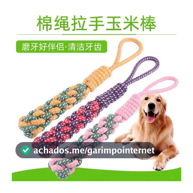 Brinquedo Corda Trançada para Cães Mordedor Savana Pet