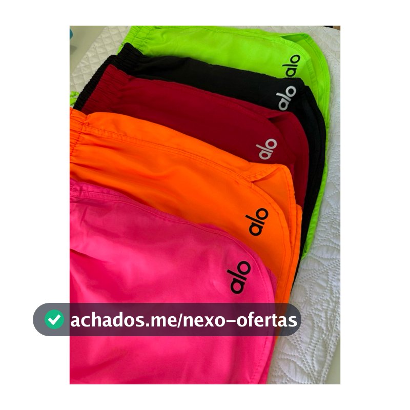 Kit cinco peças short alo inspiração tendência moda promocional