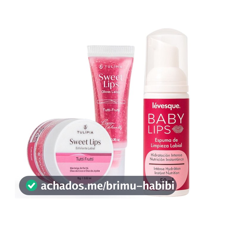 Kit Sweet Lips Gloss Esfoliante e Espuma Labial Baby Lips Hidragloss Lévesque Hidratação