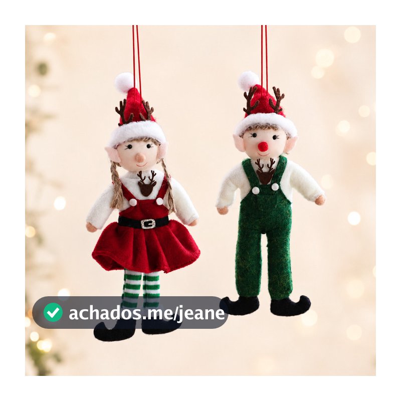 Natal meninos meninas anjo bonecas árvore de natal pingentes natal elfo bonecas