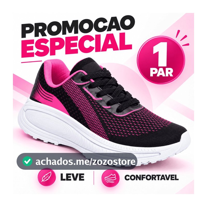 Tênis Feminino Lançamento Esportivo Macio Corrida Caminhada Treino Leve Respirável Fitness