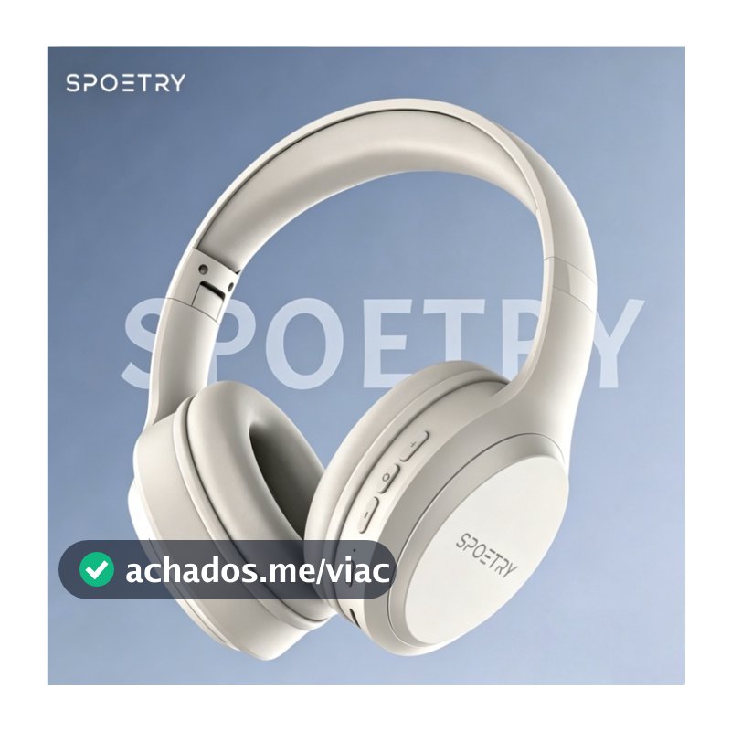 Fone De Ouvido Bluetooth SPOETRY Com Cancelamento De Ruído Confortável Para Estudo Home Office E Trabalho