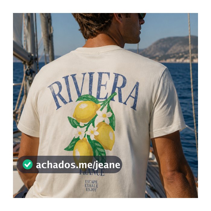 Camiseta Riviera Verão Summer France Premium 100% Algodão Estampa Masculina Unissex Presente minimalista