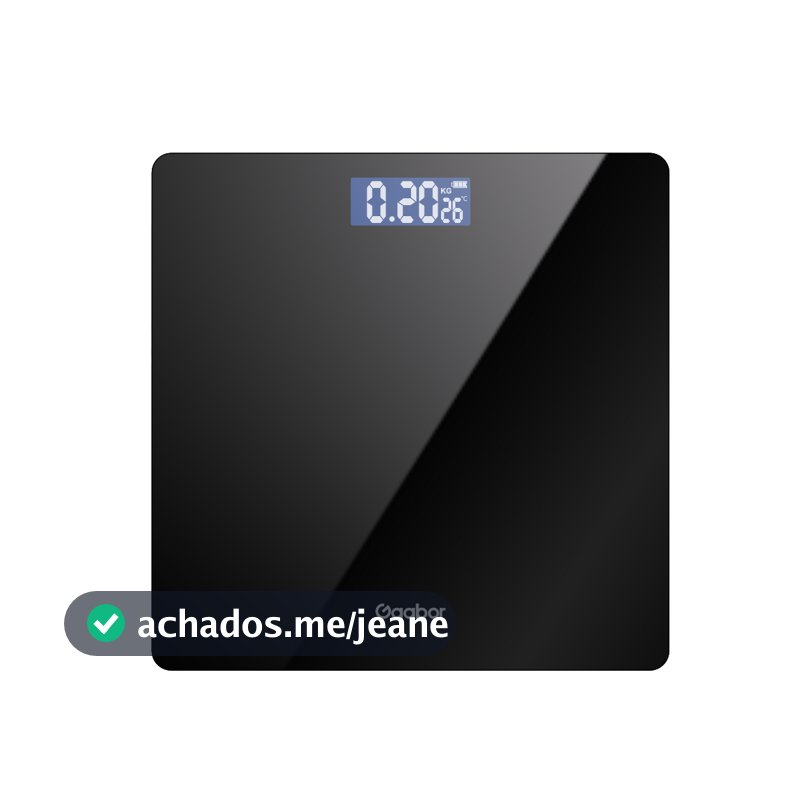 Gaabor Balanca Digital Alta Ate 180kg Display LED Grande Tela HD Preto Verde GWS-M01A