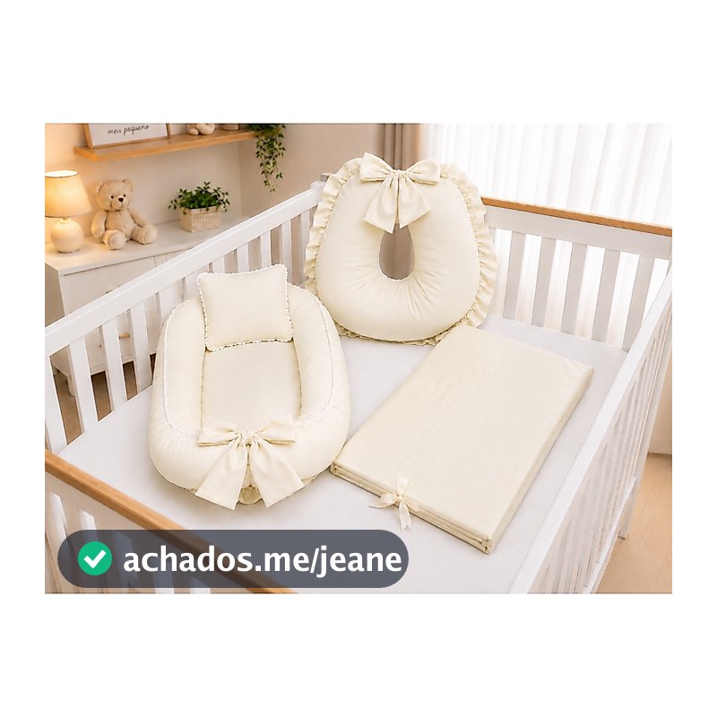 Kit Ninho Redutor Bebê com Almofada Amamentação e Trocador Impermeável