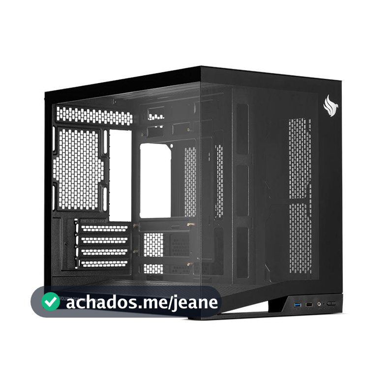 Gabinete Gamer Pichau Osiris, Mini-Tower, Lateral de Vidro, Preto, PG-OSI-BK