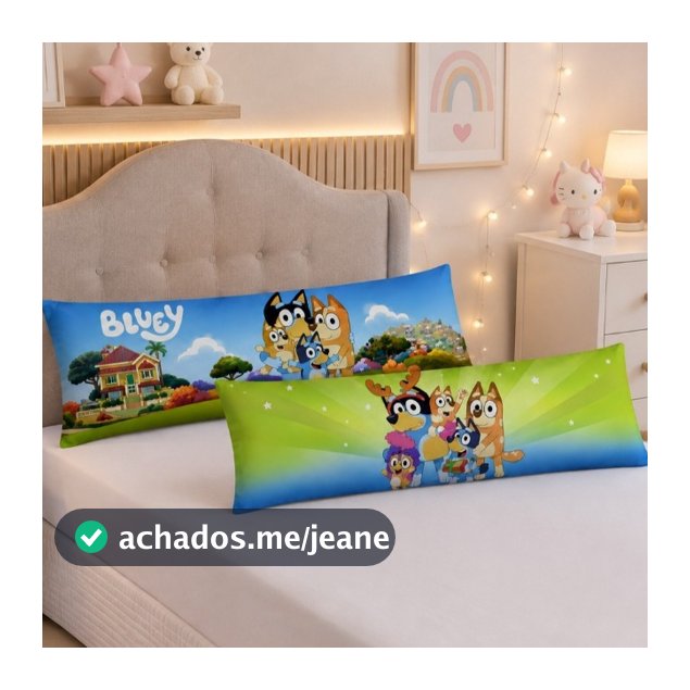 Kit 02 Xuxão Travesseiro Corpo Enchimentos Espuma 0,85cm x 0,25cm Xuxinho Estampas Infantil