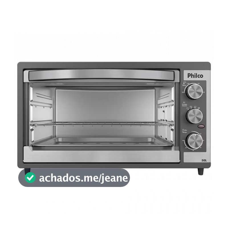 Forno Elétrico PFE52P 50 Litros com Botão Timer de 60 minutos e Dupla Resistência Philco