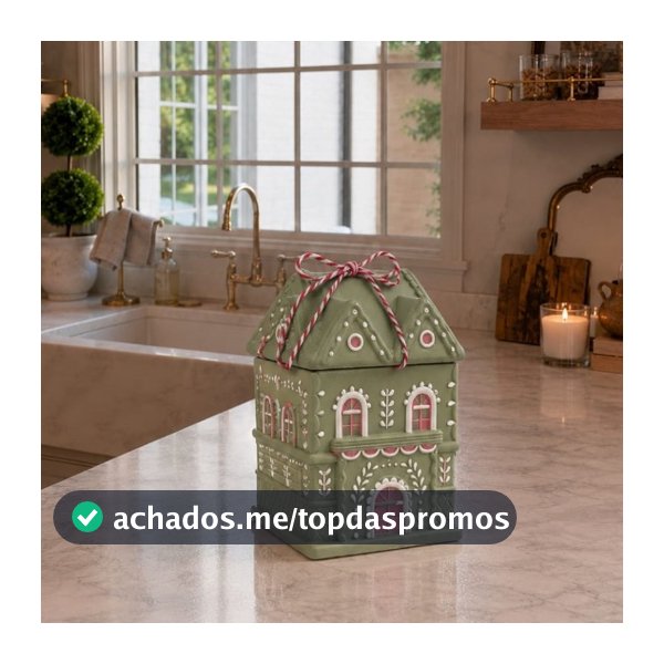 Casa ginger Verde Fúcsia - Bomboniere em Gesso para Decoração cozinha, Prateleiras em geral – Tam P
