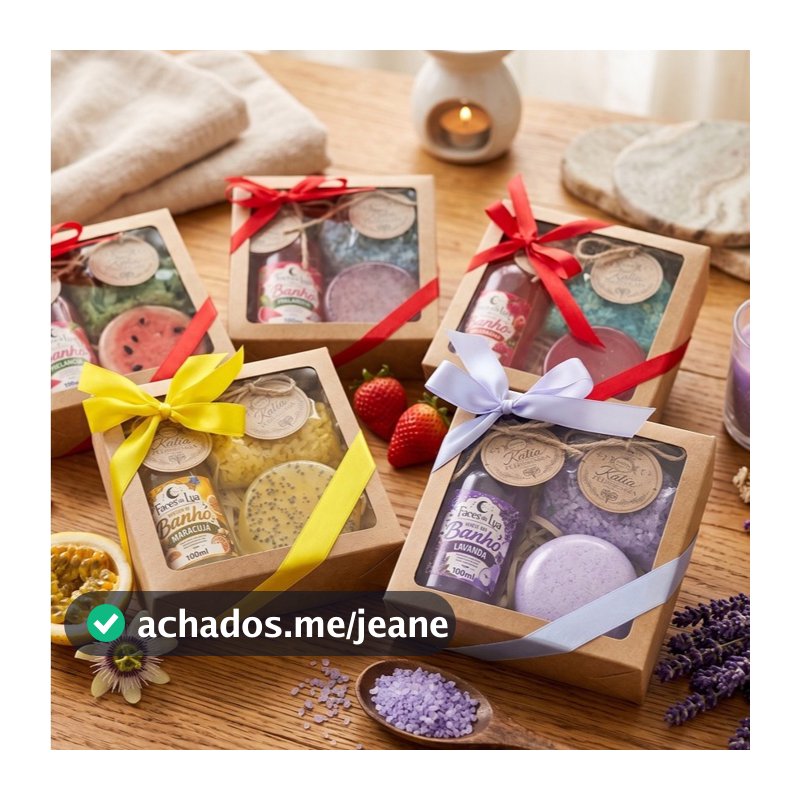 Kit Presente Spa Artesanal Geleia Sabonete Escalda Pés