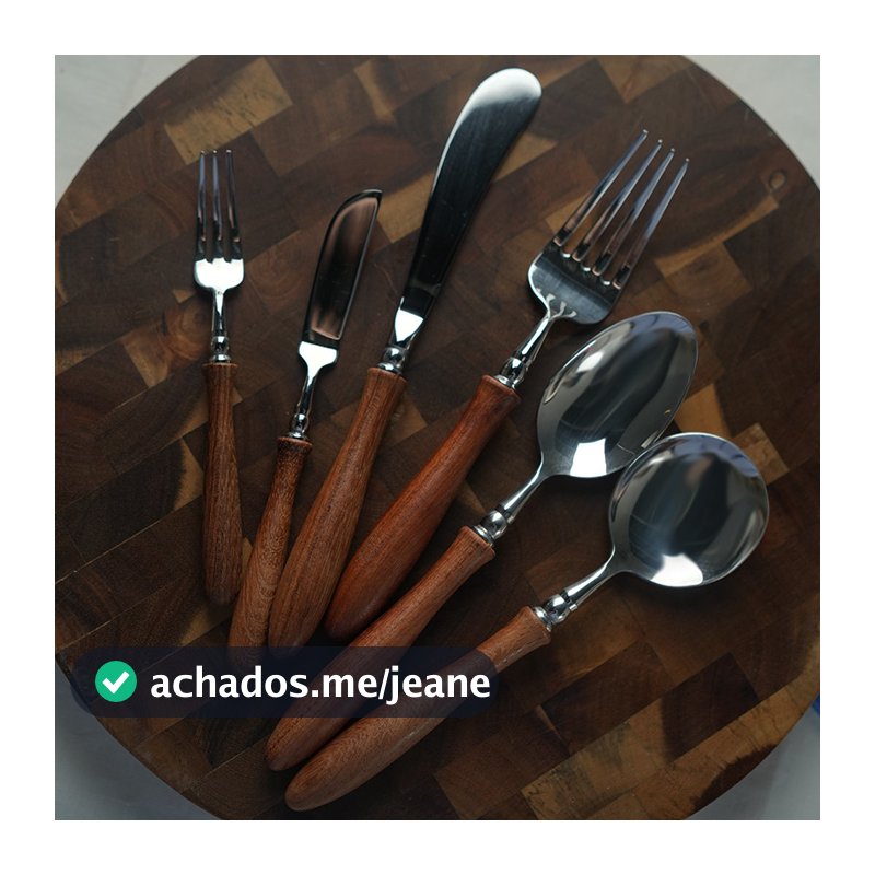 Retro ocidental comida 304 faca de aço inoxidável garfo colher ins influenciador Huanghuali utensílios de mesa bife faca