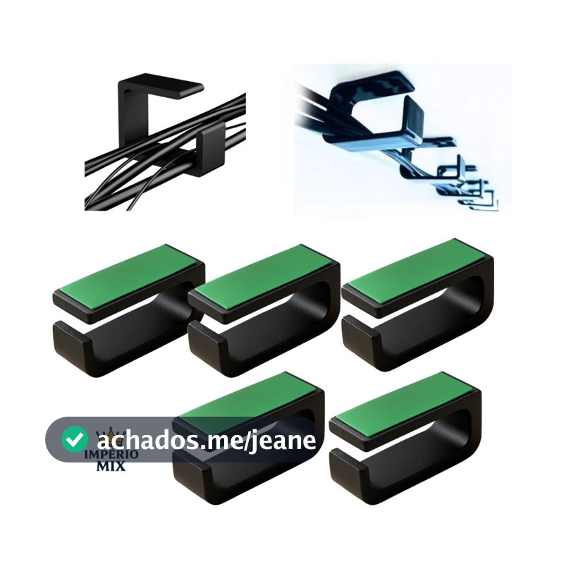 Organizador De Cabos para Esconder Fios Embaixo de Mesa Setup Gamer Resistente Organização