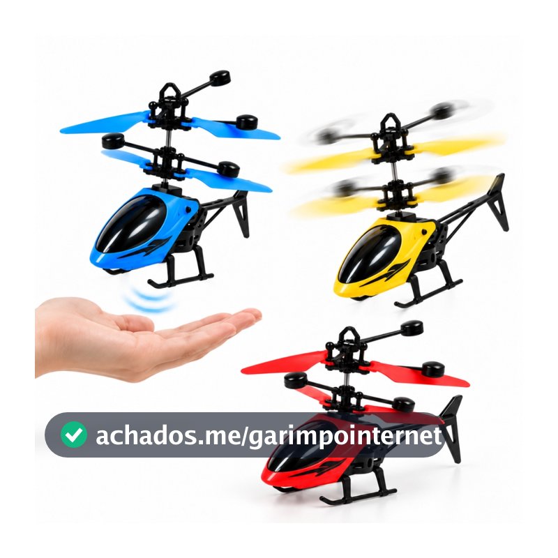 Mini Brinquedo Helicóptero Voador Com Sensor De Movimento Drone Infantil com Detecção de Mão Recarregável USB - Castela