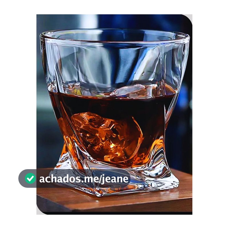 Kit Jogo de Copo Baixo de Whisky 300ml 6 Copos de Vidro Rocks Cristal Ice Hauskraft Drinks Coquetel
