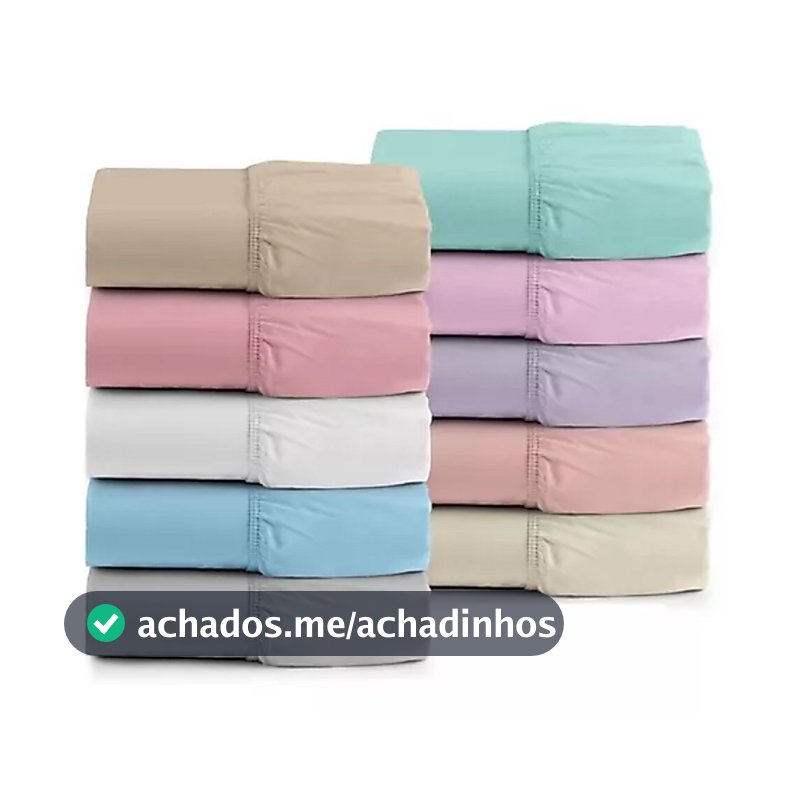 Lençol com Elástico 100% Algodão Percal 180 Fios Casal Queen King Solteiro Avulso Basic