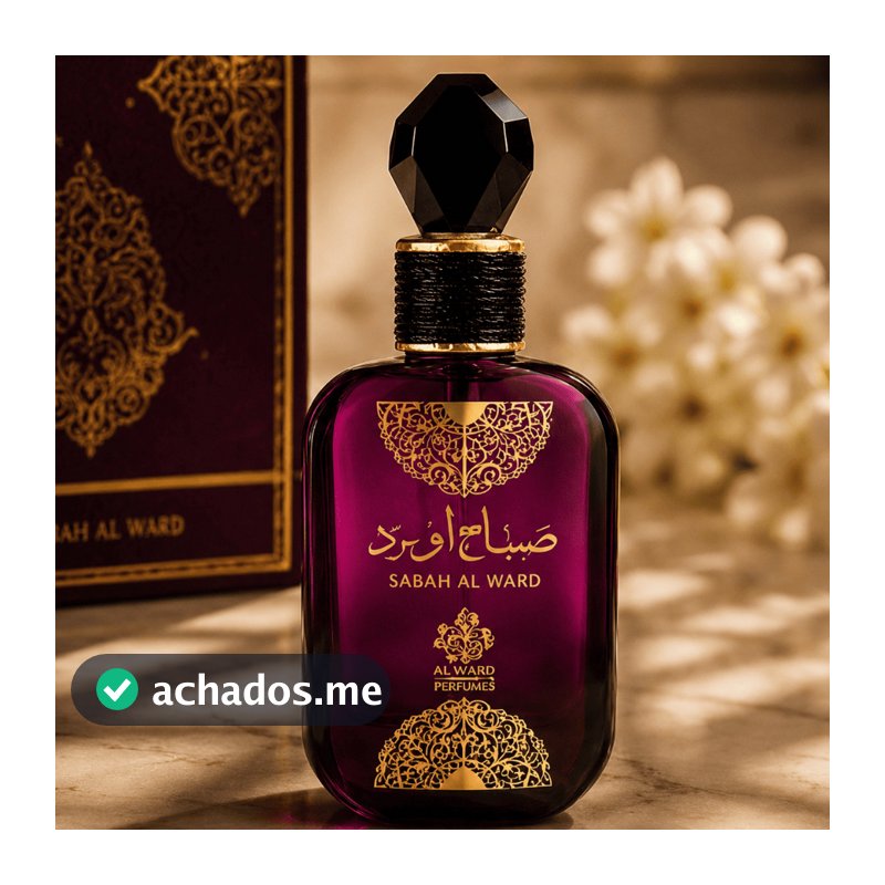Perfume Sabah Al Ward Árabe 100ml Feminino Embalagem de vidro lacrado