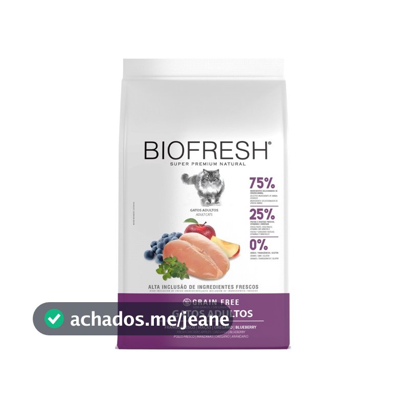 Ração Biofresh Premium para Gatos Adultos sabor Frango  - 7,5kg