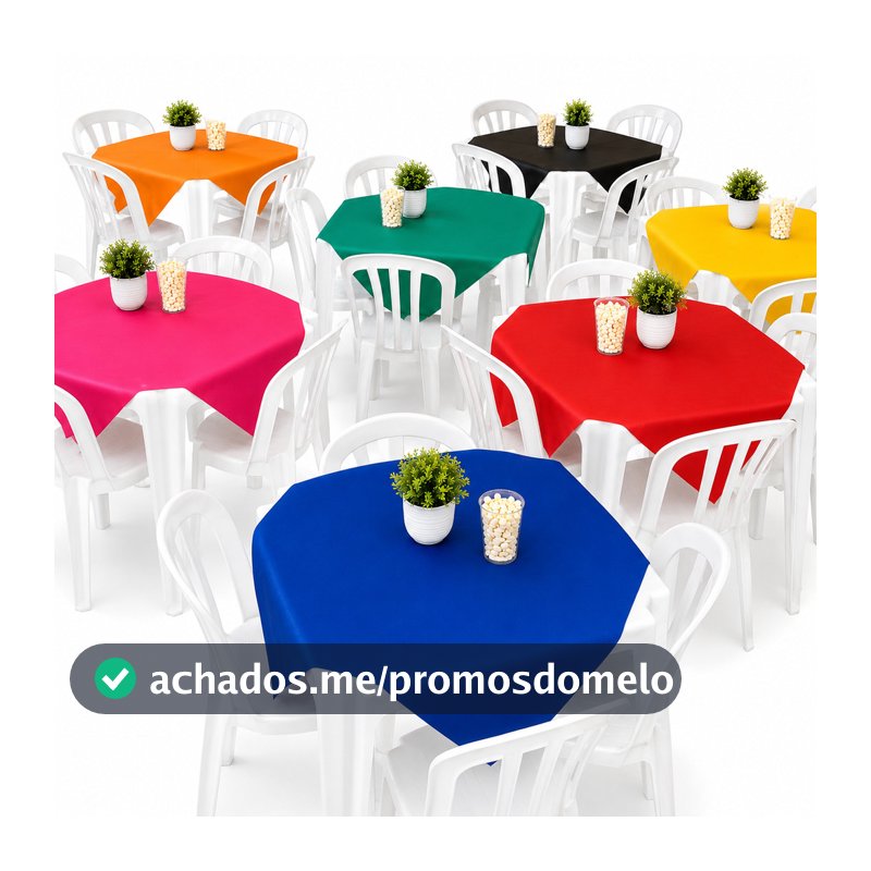 Kit 5 a 30 Toalhas de Mesa Cobre Manchas de TNT Cami 70x70cm  Forro de Mesa Decoração Aniversário