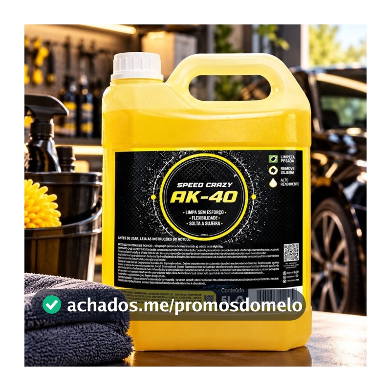 Shampoo Automotivo AK 40 Concentrado 5 Litros Carros e Motos Super Limpeza e Brilho Estética Automotiva