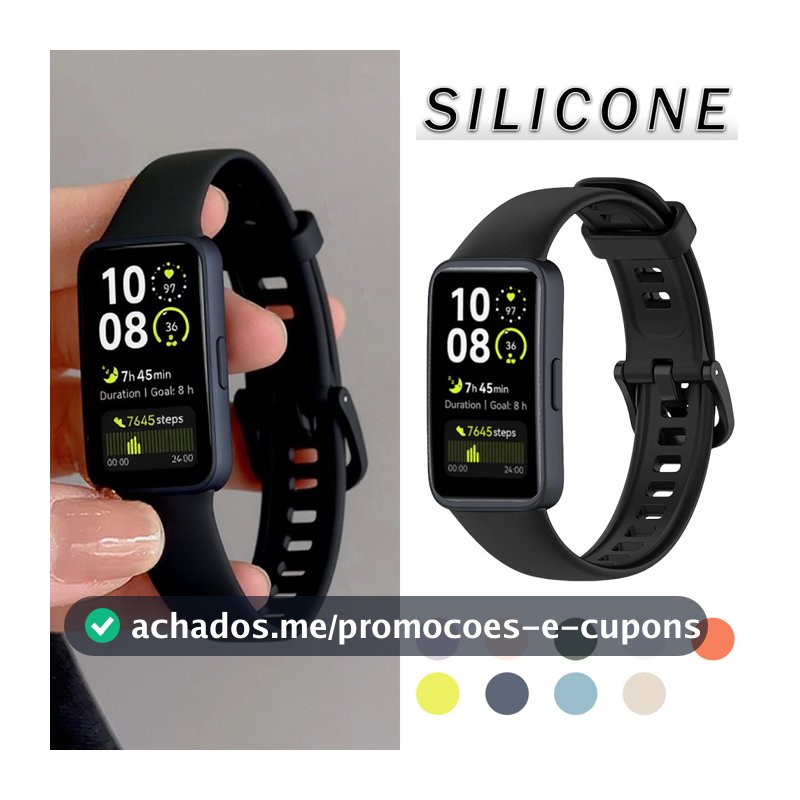 Pulseira Esportiva De Silicone Para Huawei Band 10 9 8 NFC/7 6 6 Pro Cinto De Borracha Macia À Prova D'água Acessórios D