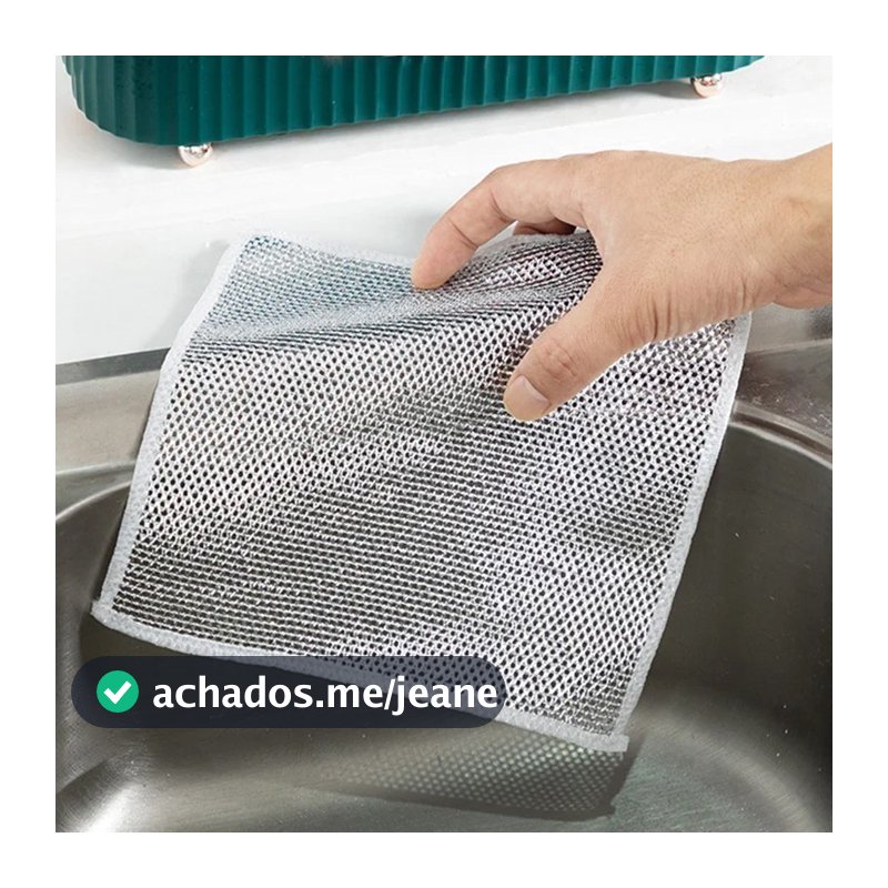Kit Ate 20 Pano De Limpeza De Arame Metálico Malha Não Oleosa Fogão De Cozinha Prato & Panelas