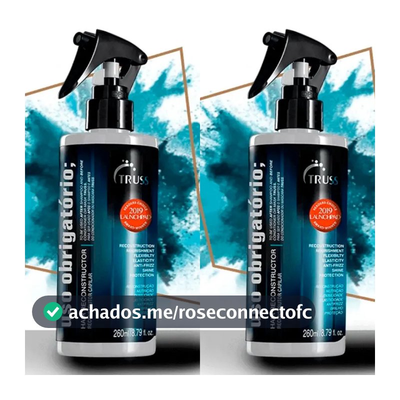 2 Uso Obrigatório Truss 260ml Tratamento Reconstrutor Protetor Térmico Restauração