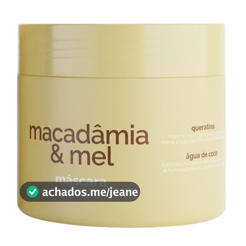 Mascara Nutrição Capilar Avançada Macadâmia & Mel Combate Ressecamento