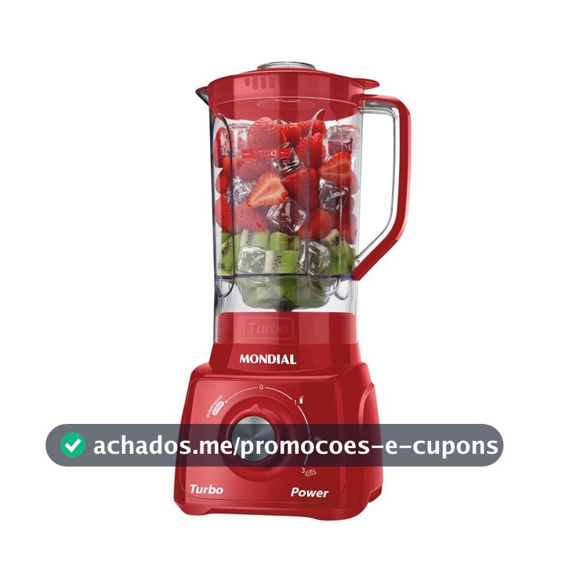 Liquidificador L99-FR Turbo Power 500W com 3 Velocidades Mondial