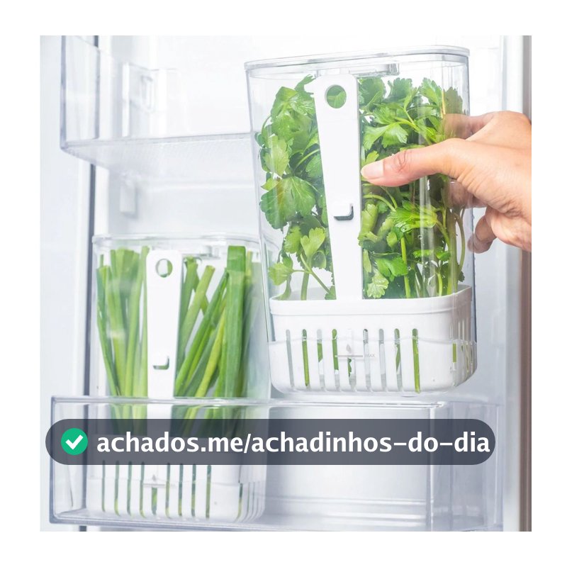 Organizador de Geladeira para Temperos 2,3L Linha Clear Fresh