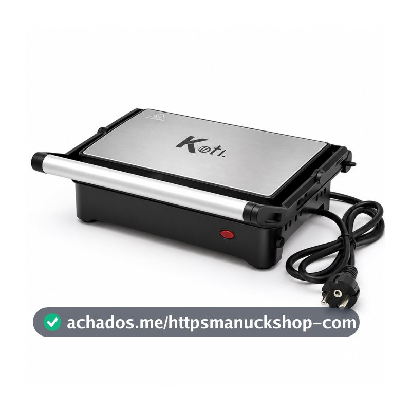 Grill e Sanduicheira Elétrica Multiuso Koti Elegance Toast Inox Antiaderente Esquenta Rápido 1000w 110V ou 220v