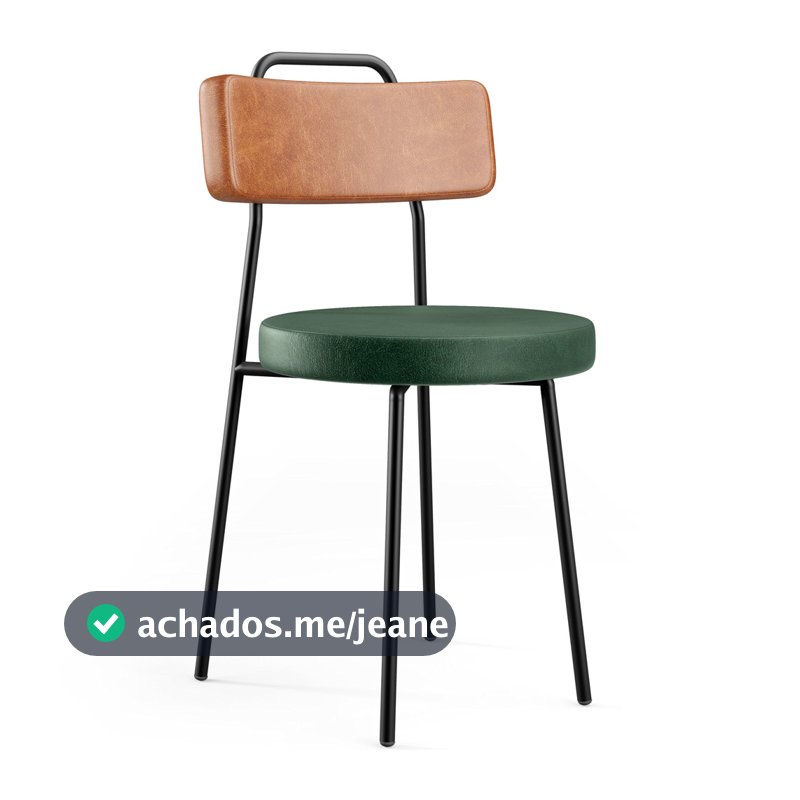 Cadeira Decorativa Estofada Para Sala De Jantar Barcelona L02 Couríssimo Camel Facto Verde - Lyam