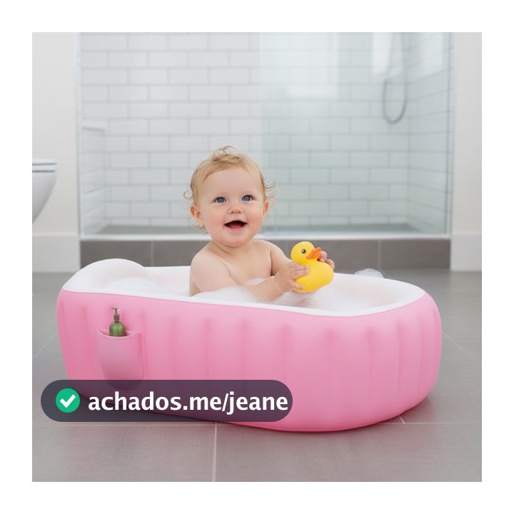 Banheira Infantil Inflável Portátil PVC Premium Portátil Bebê Até 3 Anos Com Bomba Segura Com Encosto