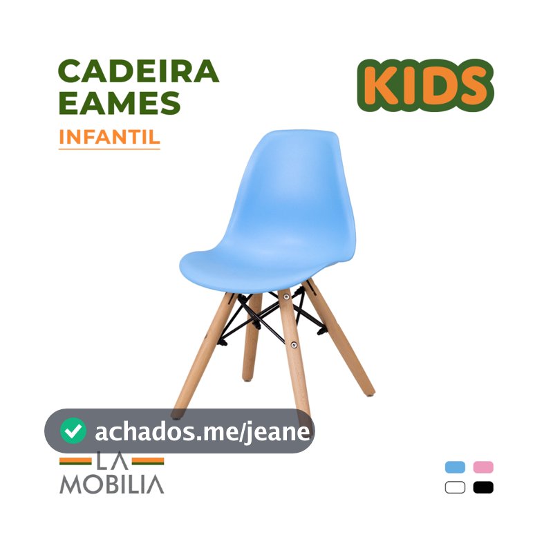 Cadeira Infantil Charles Eames Polipropileno Colorida para Crianças para Brinquedoteca Quarto e Recreação