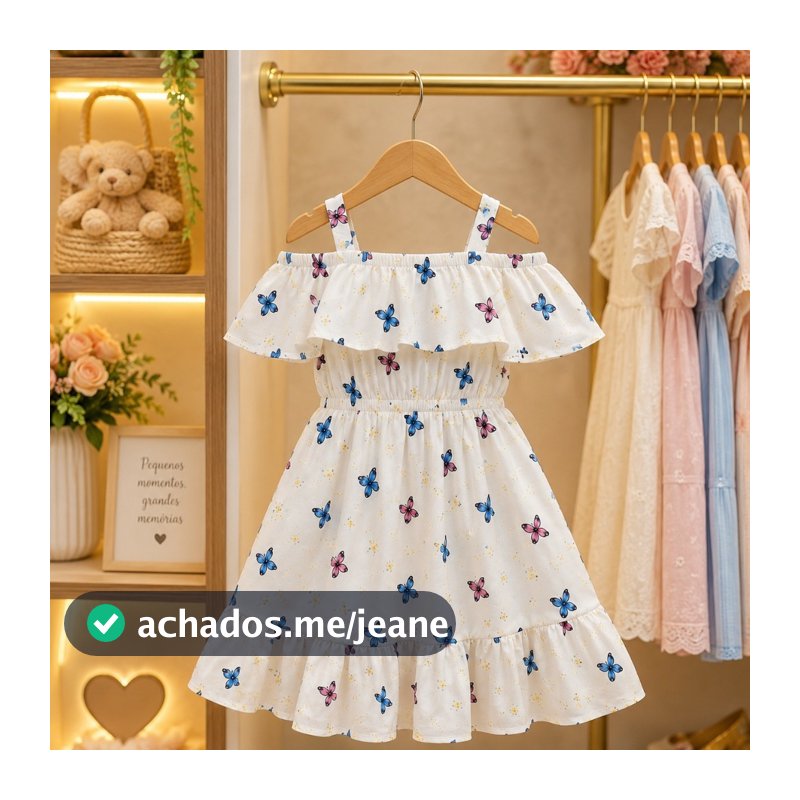 Vestido Infantil Jardim Encantado Luxo Elegante e Confortável