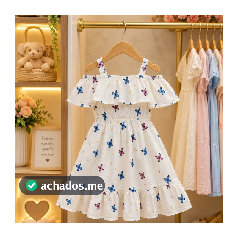 Vestido Infantil Jardim Encantado Luxo Elegante e Confortável