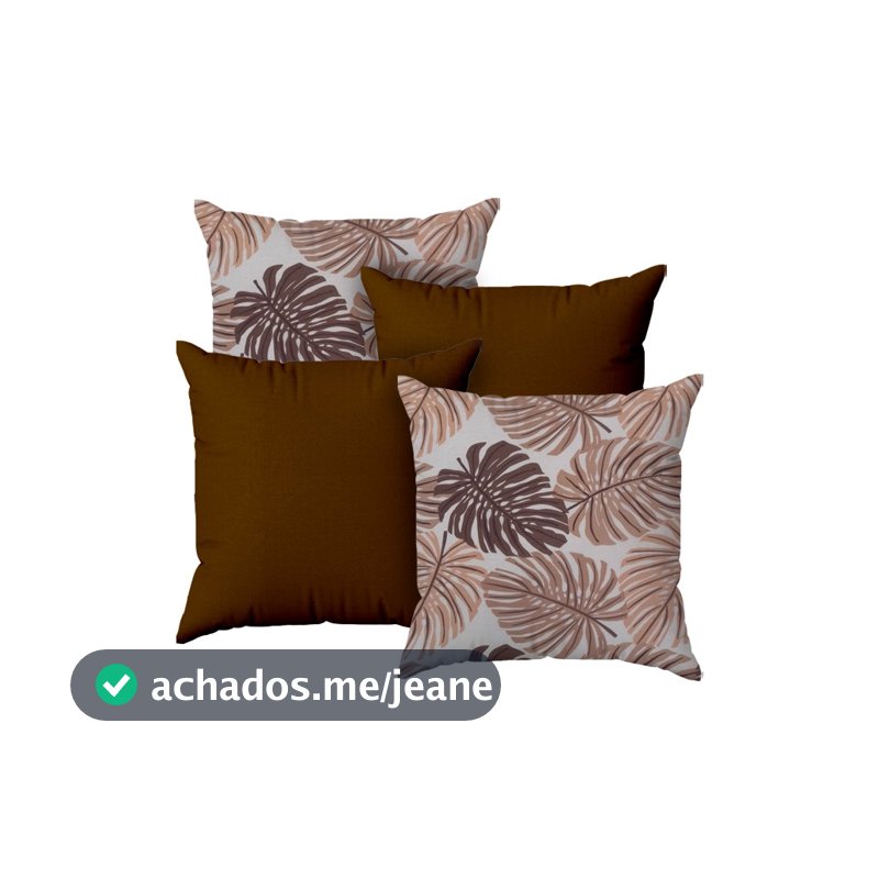 kit 4 Capa Para Almofada 45x45 Decorativas com Ziper Para Sala