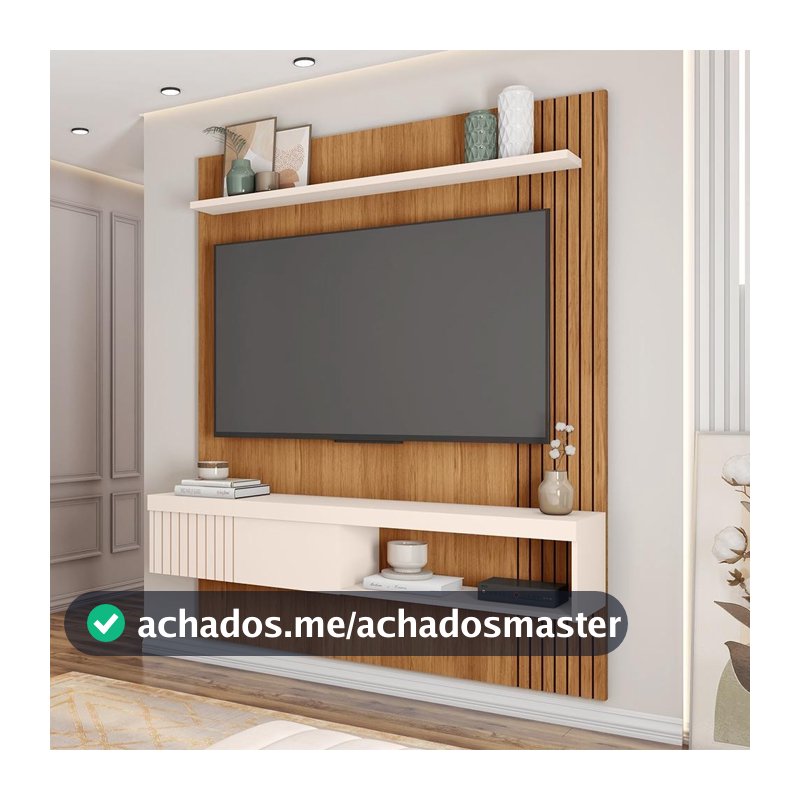 Painel Para Tv 55 Polegadas Marrom Moon Caemmun