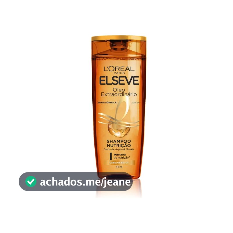 SHAMPOO NUTRIÇÃO ÓLEO EXTRAORDINÁRIO ELSEVE 200ML