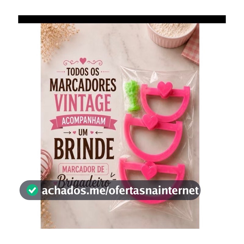 Marcadores de Bolos Vintage kit com 3 tam diferente +1 Brinde marcador de brigadeiro