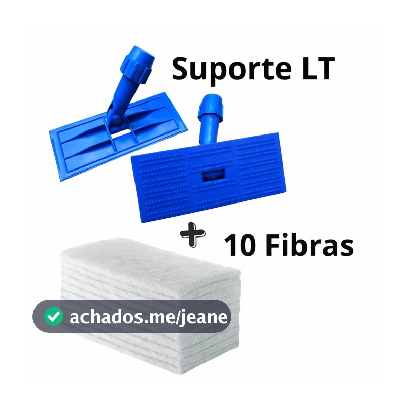 Kit Suporte LT + 10 fibras limpeza Antirisco Limpa Tudo Esfregao Pega Fibra