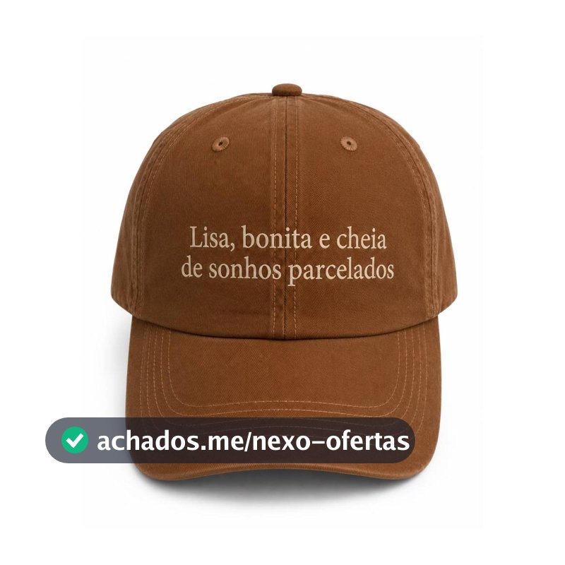 Boné Unissex Lisa, Bonita e cheia de Sonhos Parcelados Estilo Casual Aba Curva Conforto Premium Ajustável